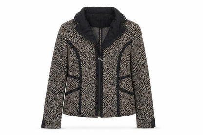 Marcona Women's Beige Black Animal Print Jacket Size 10