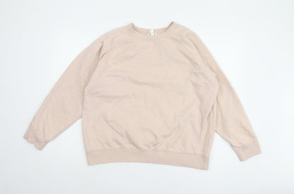 H&M Women's Beige Medium Pullover Sweatshirt