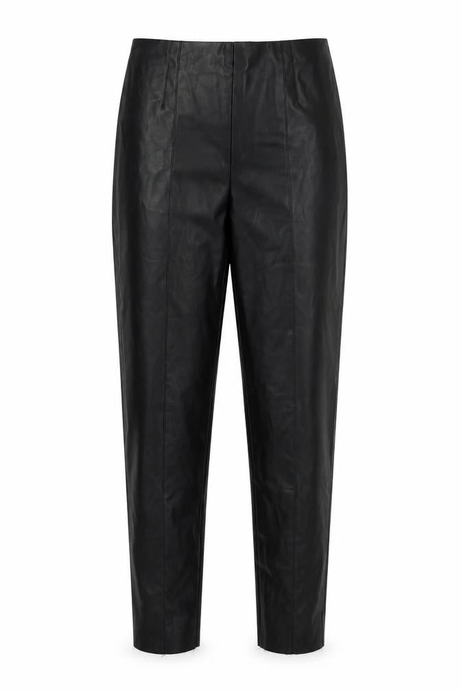 Zara Women's Black Faux Leather Trousers, Size M