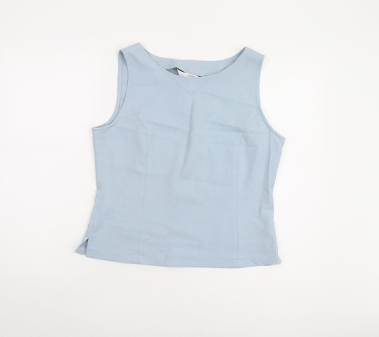 Modern Classics Women's Blue Basic V-Neck Tank Size 14