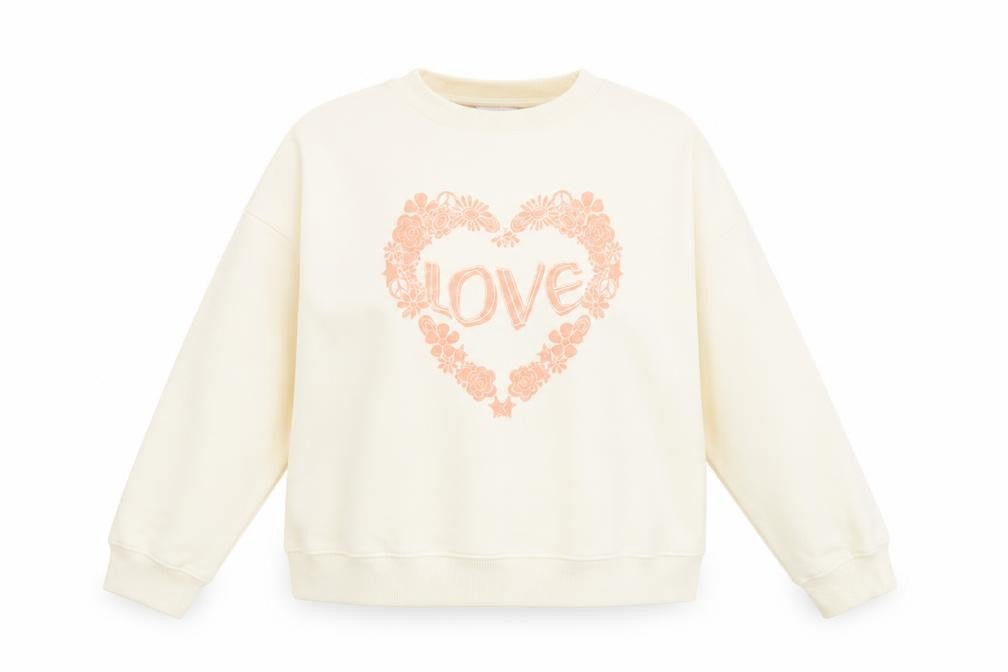 Next Women's Ivory Floral Pullover Sweatshirt L