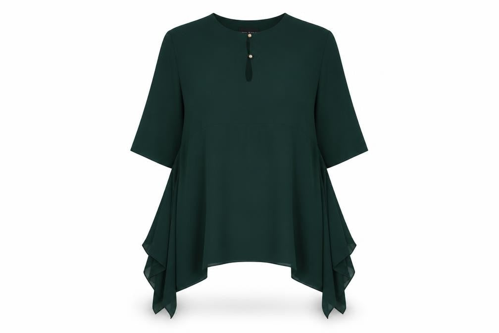James Lakeland Women's Green Tunic Blouse Size 16