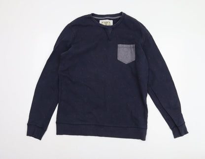 Next Men’s Blue Pullover Sweatshirt L Cotton