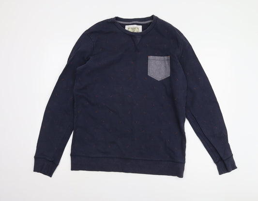 Next Men’s Blue Pullover Sweatshirt L Cotton