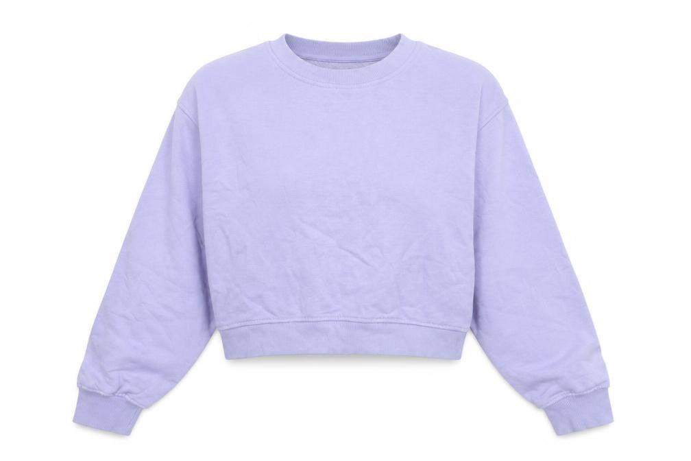 Zara Women's Purple Sweatshirt Size 8 Crew Neck