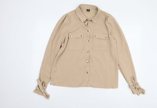 Vero Moda Women's Beige Button-Up Shirt - Size S