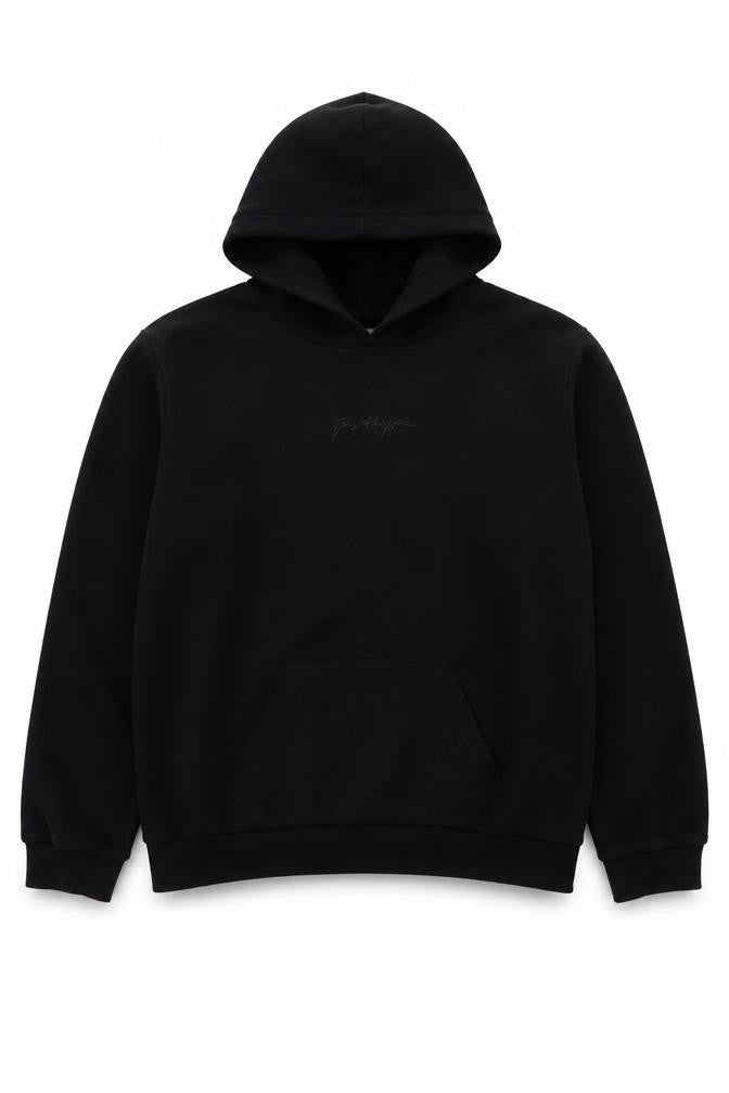 Just Hype Unisex Black Pullover Hoodie - Size 16