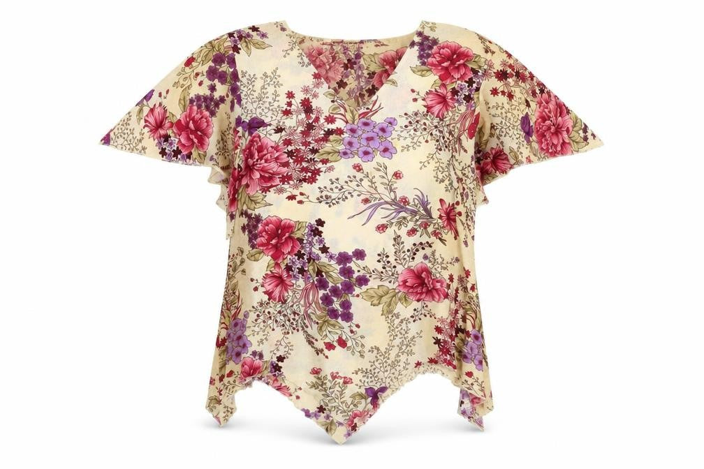Saloos Women's Multicoloured Floral Tunic Blouse