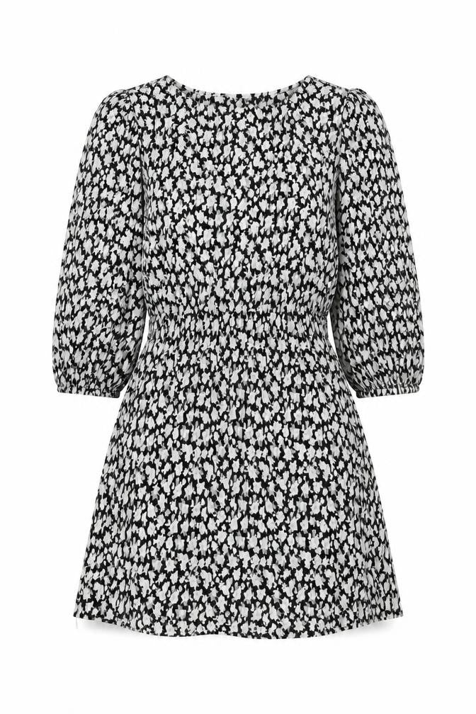 Pull&Bear Women's Black Floral Fit & Flare Dress M