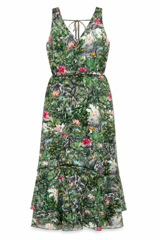 H&M Women’s Multicoloured Fit & Flare Midi Dress Size 10