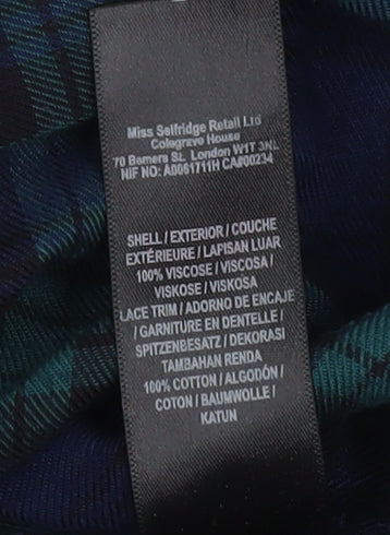 Close-up detail of Miss Selfridge Women's Multicoloured Button-Up Shirt