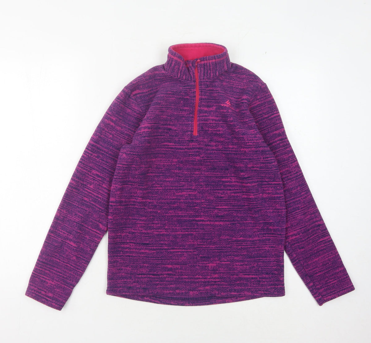 Decathlon Girls Purple Fleece Sweatshirt 14 Years Zip Winter