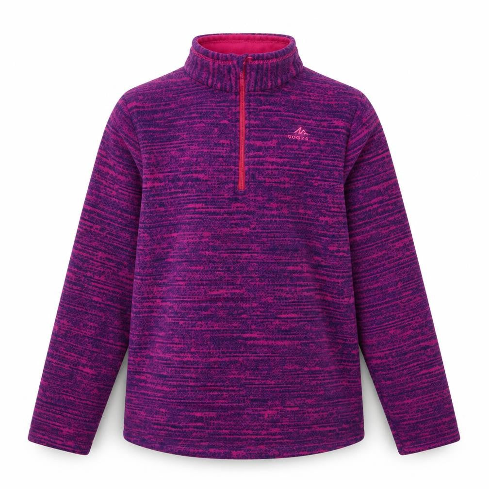Decathlon Girls Purple Fleece Sweatshirt 14 Years Zip Winter