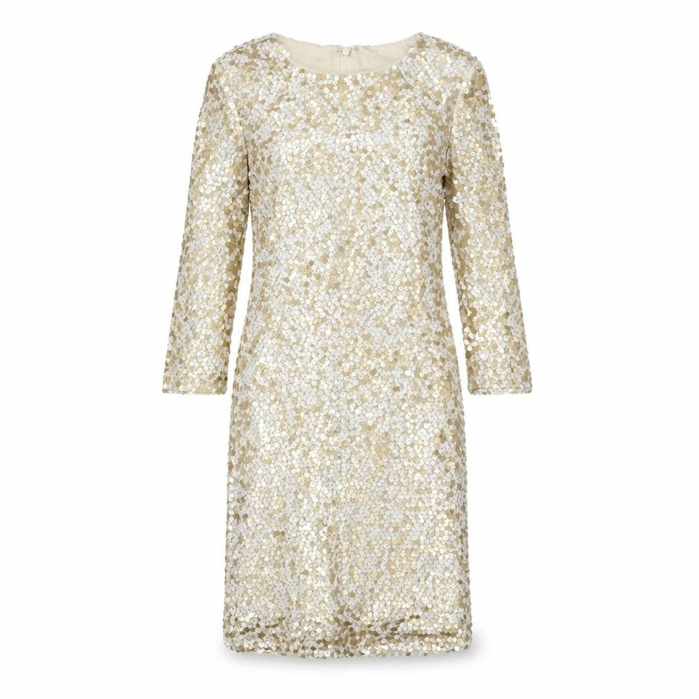 French Connection Women's Gold Sequin Dress Size 6