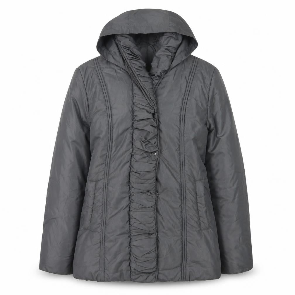 Precis Women's Grey Hooded Jacket Size 12