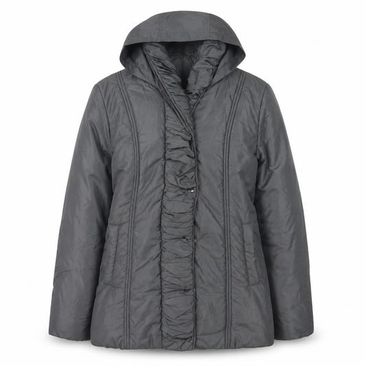 Precis Women's Grey Hooded Jacket Size 12