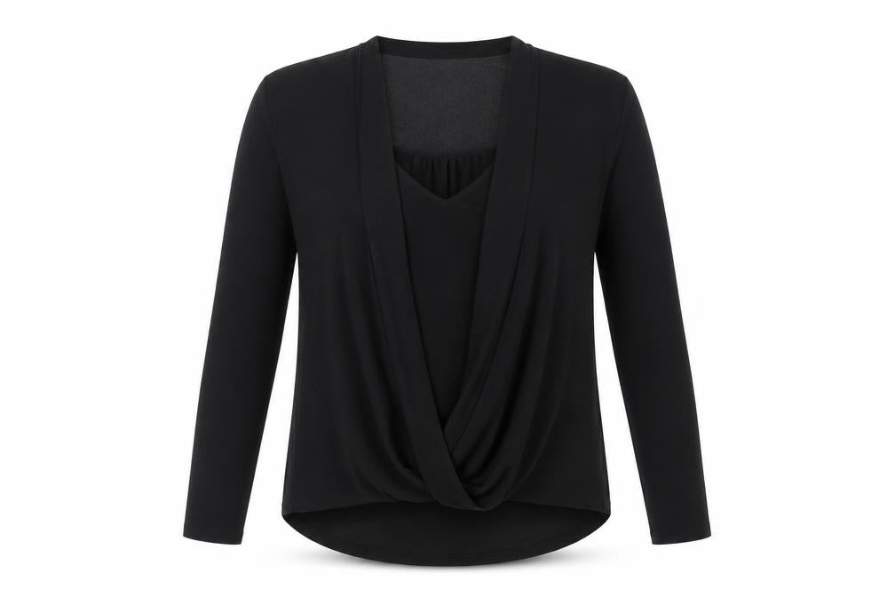 Coast Women's Black Wrap Top, Size 10