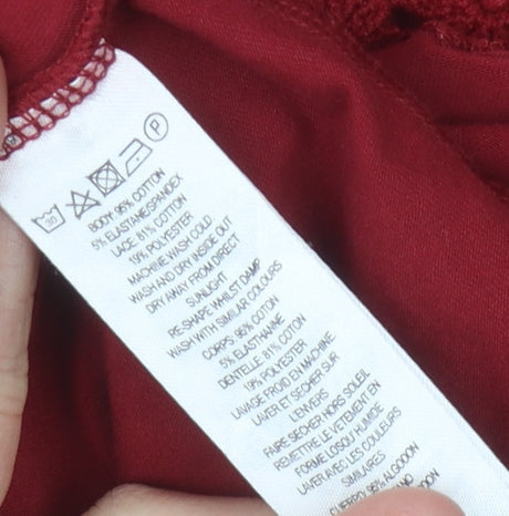 Great Plains Women Red XS Crochet Dress