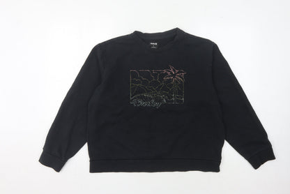 Hurley Womens Black Graphic Pullover Sweatshirt L
