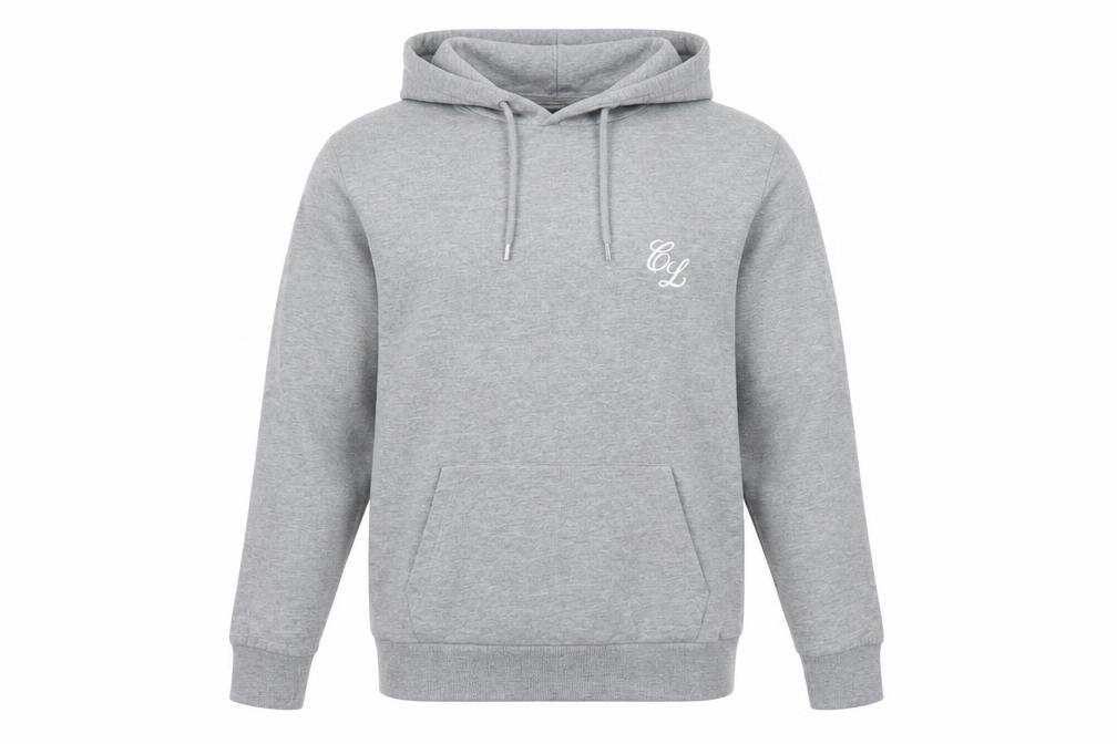 Closure London Men's Grey Pullover Hoodie, M, Regular Fit