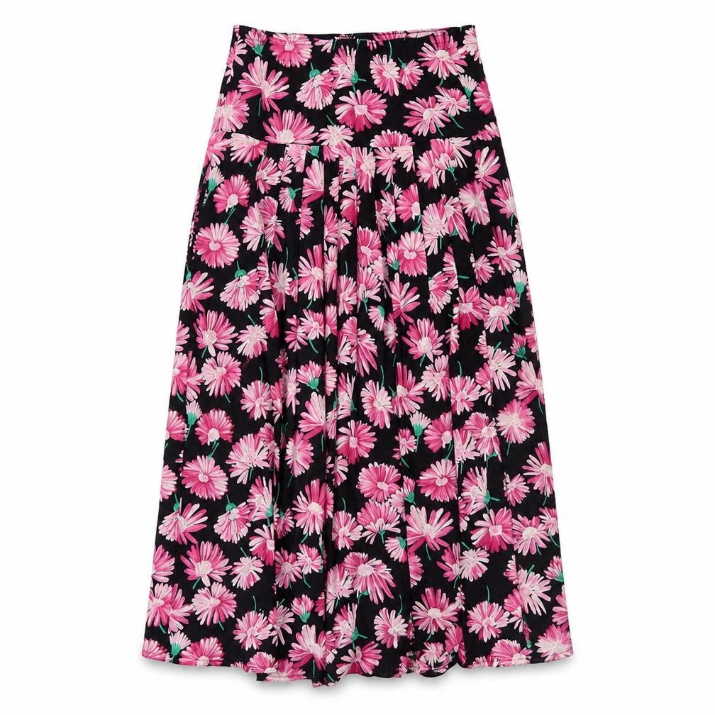 Mamut Moden Women's Multicoloured Pleated Midi Skirt