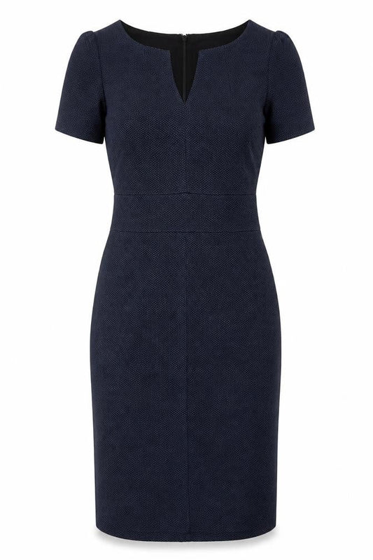 John Lewis Women's Blue Knee Length Sheath Dress Size 10