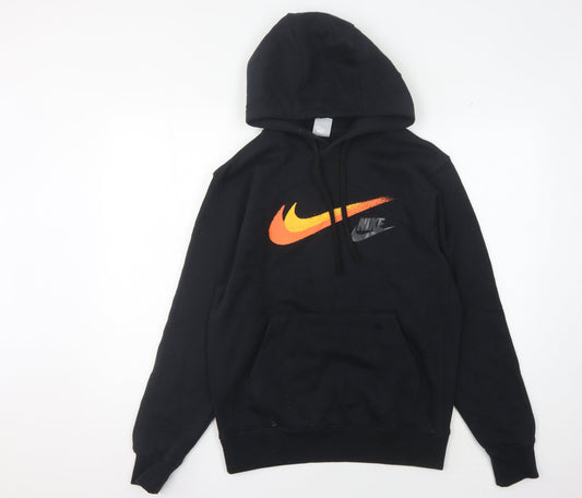 Nike Men's Black Pullover Hoodie XS Sports Logo Design