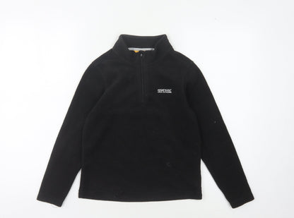 Additional front view of Regatta boys’ black fleece 1/4 zip sweatshirt -, size 10, years