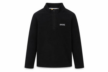 Front view of Regatta boys’ black fleece 1/4 zip sweatshirt -, size 10, years