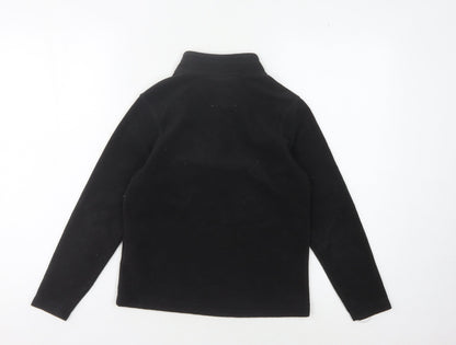 Back view of Regatta boys’ black fleece 1/4 zip sweatshirt -, size 10, years