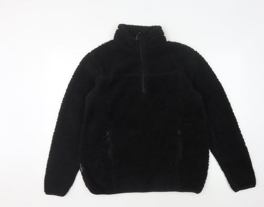 Mountainlife Unisex Black S Fleece Pullover Hoodie