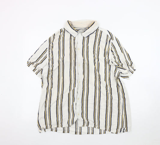 MNG Unisex Multicoloured Striped Button-Up Shirt