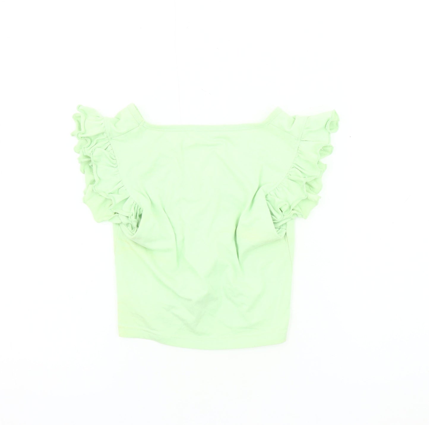 Missguided Women's Green Cropped T-Shirt Size 10