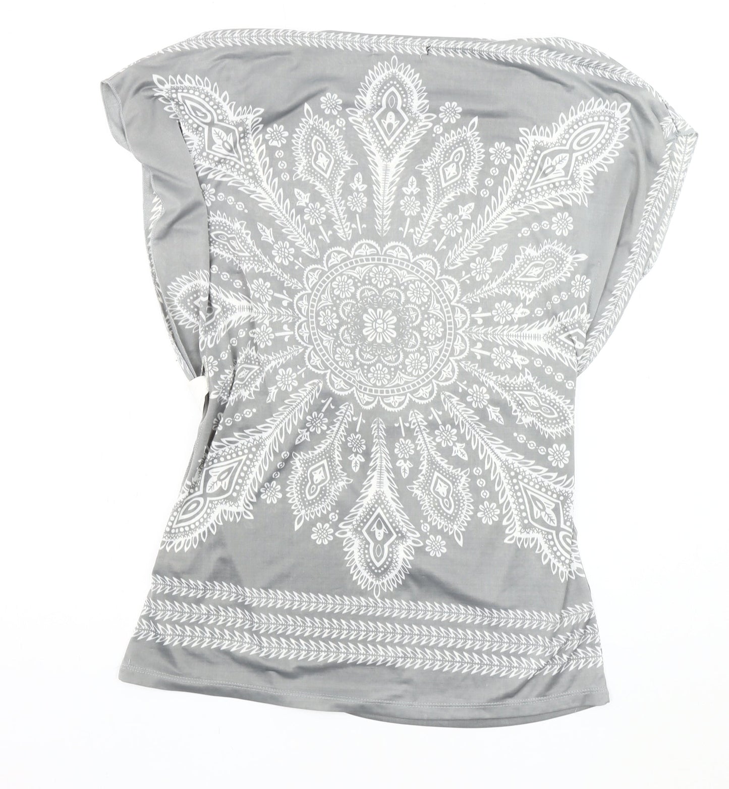 Stella Women's Grey Paisley Blouse Tunic S