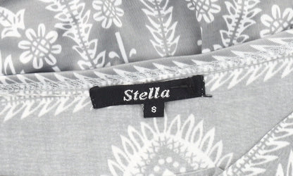 Stella Women's Grey Paisley Blouse Tunic S