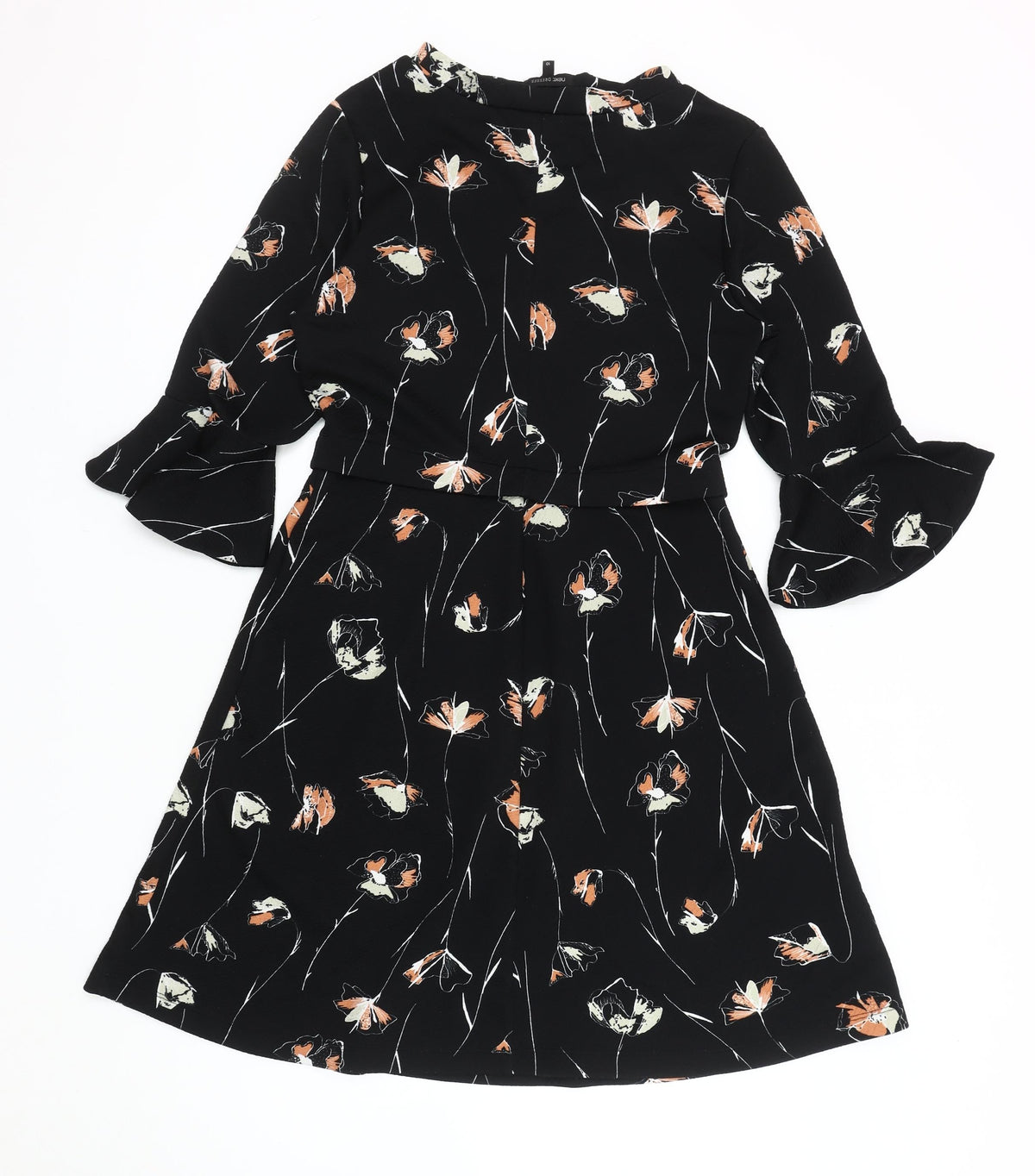 Next Women's Black Floral Dress, Size 10