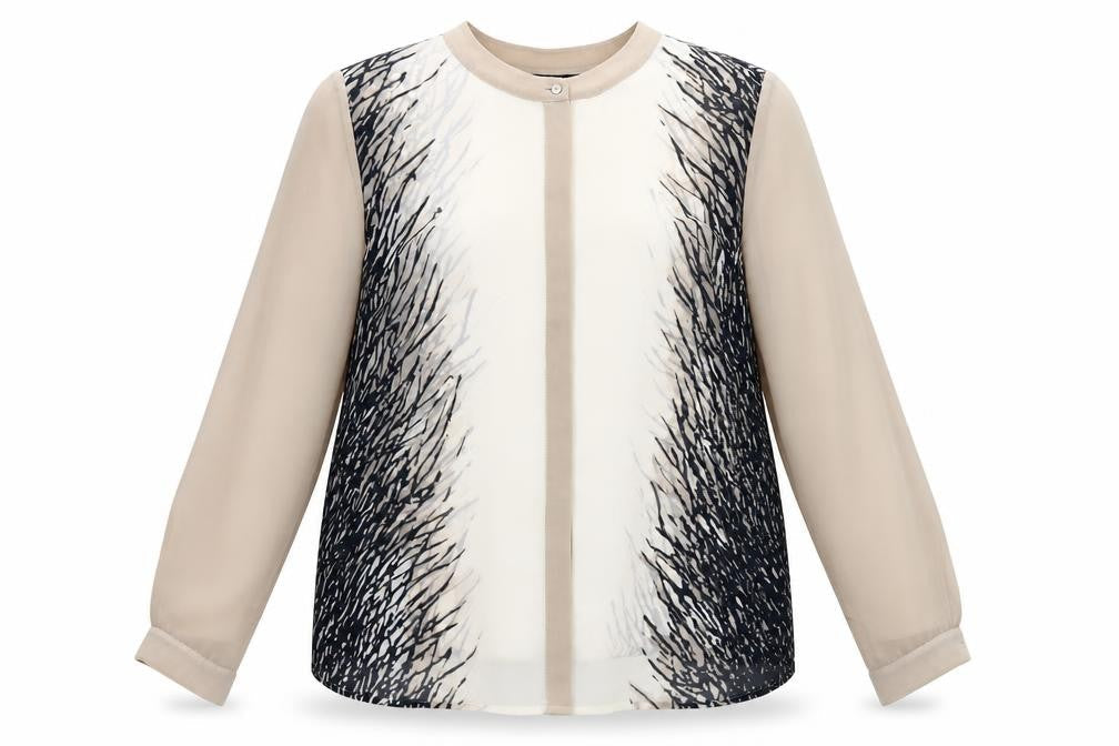 Marks & Spencer Women's Beige Blouse - Size 16, Stylish Accents