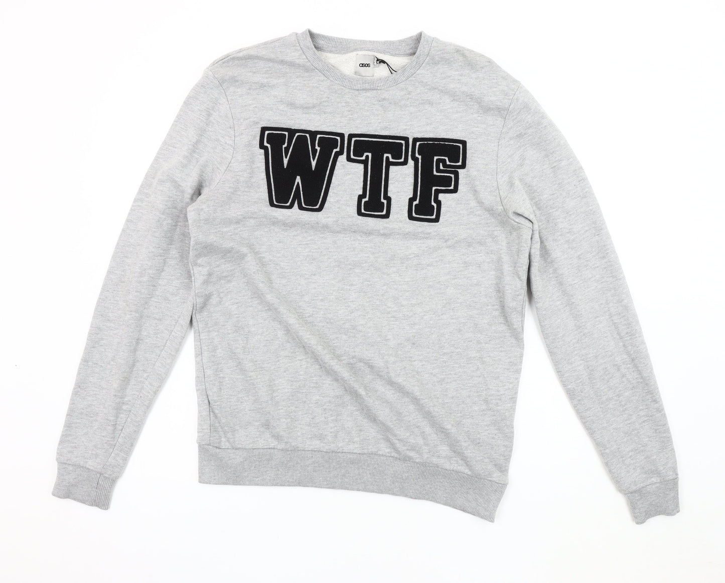 ASOS Men's Grey Sweatshirt, Logo, Large