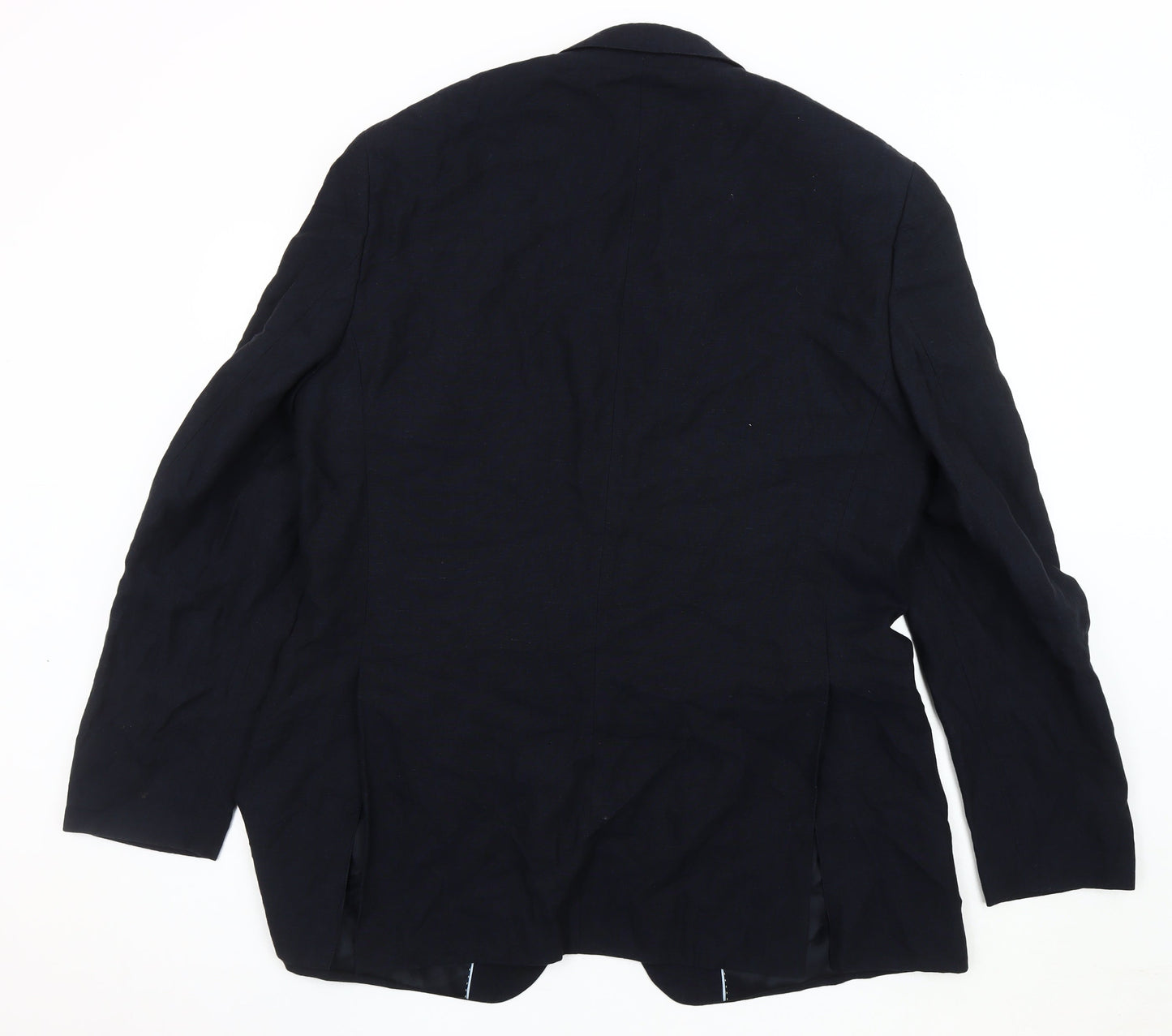 Next Men's Long Black Blazer 44L Regular Wool