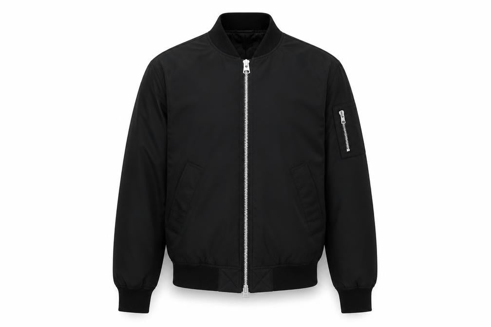 Brixtol Men's Black Bomber Jacket Medium Casual