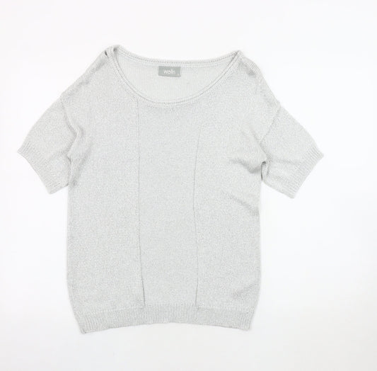 Wallis Silver Knit Pullover Jumper, Women's S
