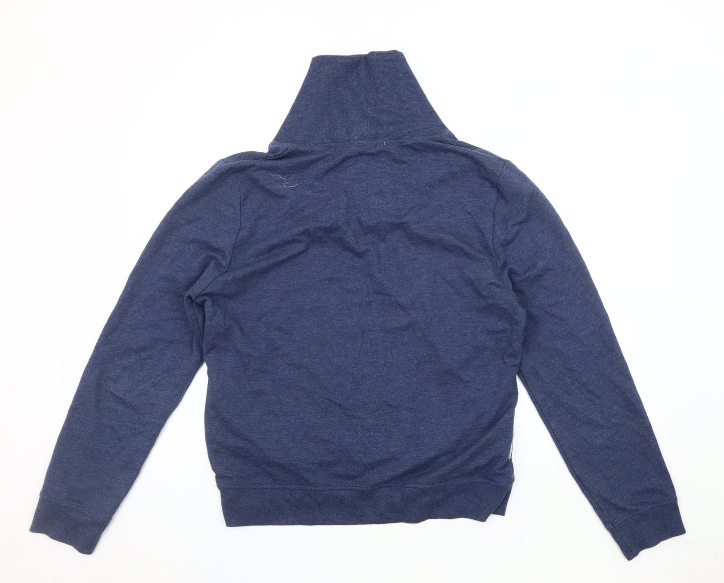 Topman Men's Blue Henley Sweatshirt, Size L