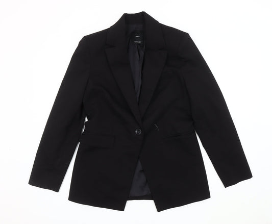 MNG Women's Black Classic Blazer, Size M, Formal