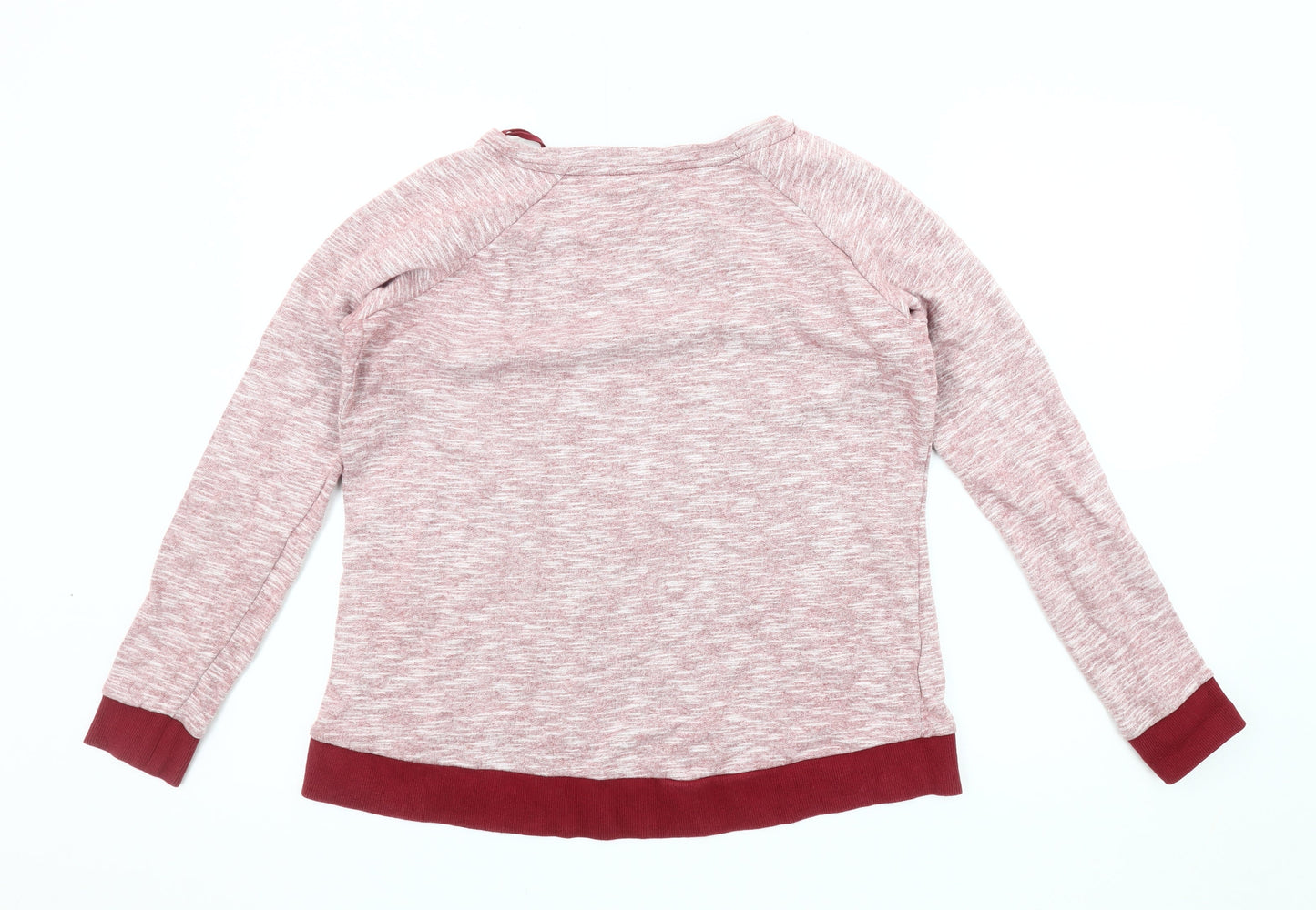 Bench Women's Red Cotton Blend Jersey Sweatshirt Size 10