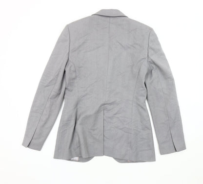 Next Women's Grey Single-Breasted Blazer Size 10