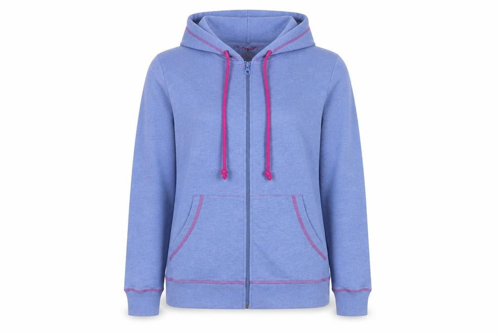 Adore Women's Blue Hooded Cotton Jacket, Small, Casual