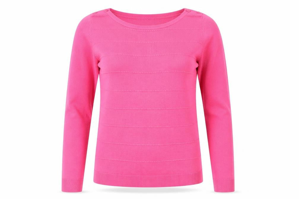 Maine New England Women's Pink Knit Pullover Jumper Size 10