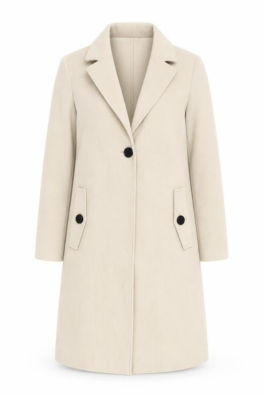 H&M Women's Beige XS Classic Long Coat