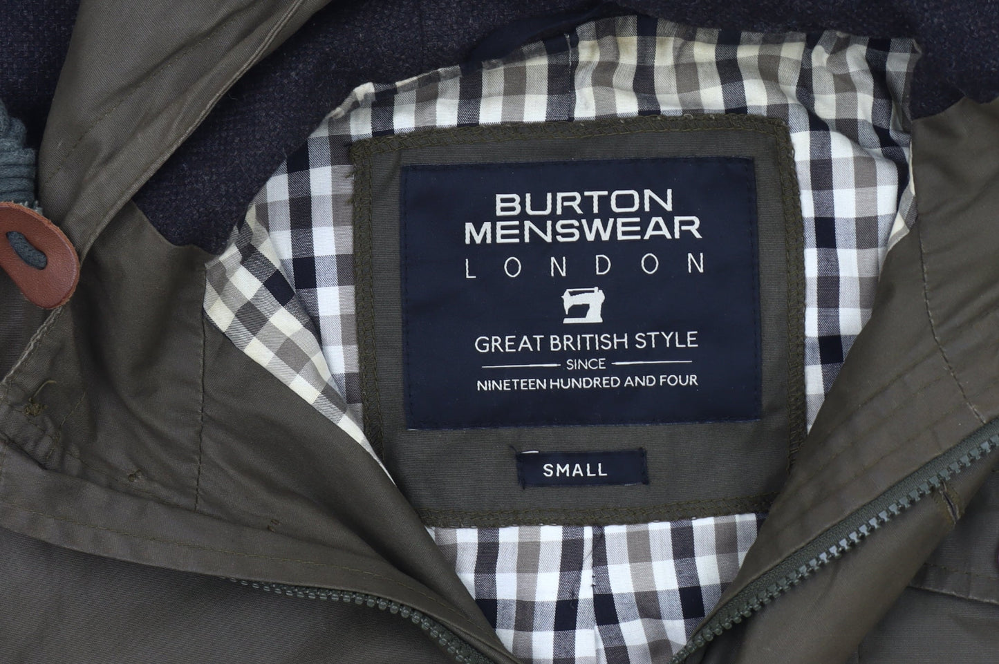 Burton Menswear Green Parka Jacket S Men