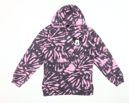 Front view of Disney boys’' multicoloured mickey mouse hoodie, size 14-15